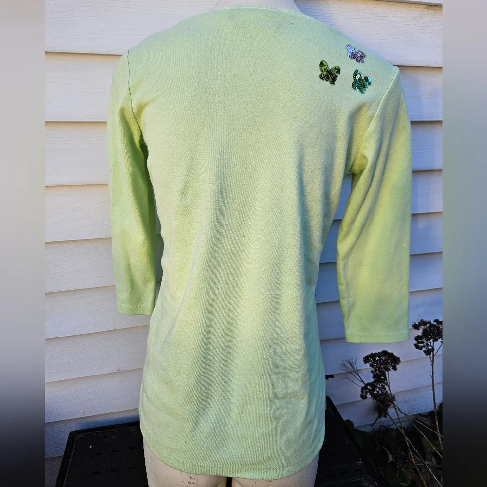 Quacker Factory Butterfly 3/4 Sleeve - Picture 2 of 11